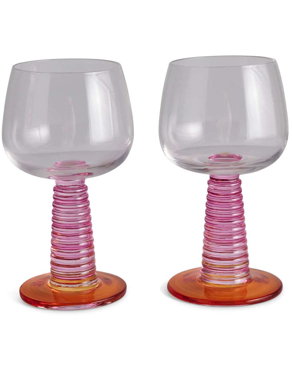 KIP & CO - STALK WINE GLASS 2P SET - SUNSET