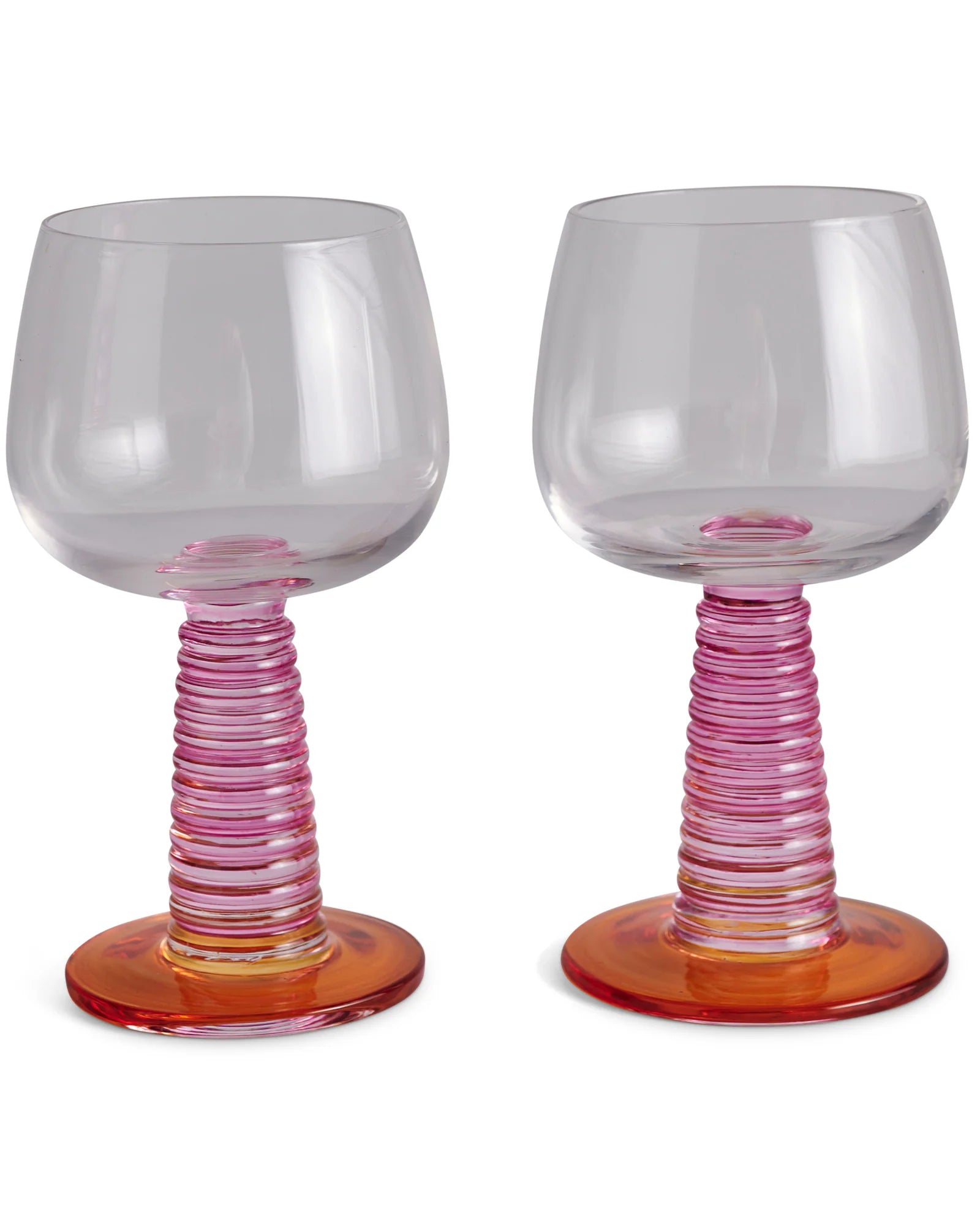 KIP & CO - STALK WINE GLASS 2P SET - SUNSET