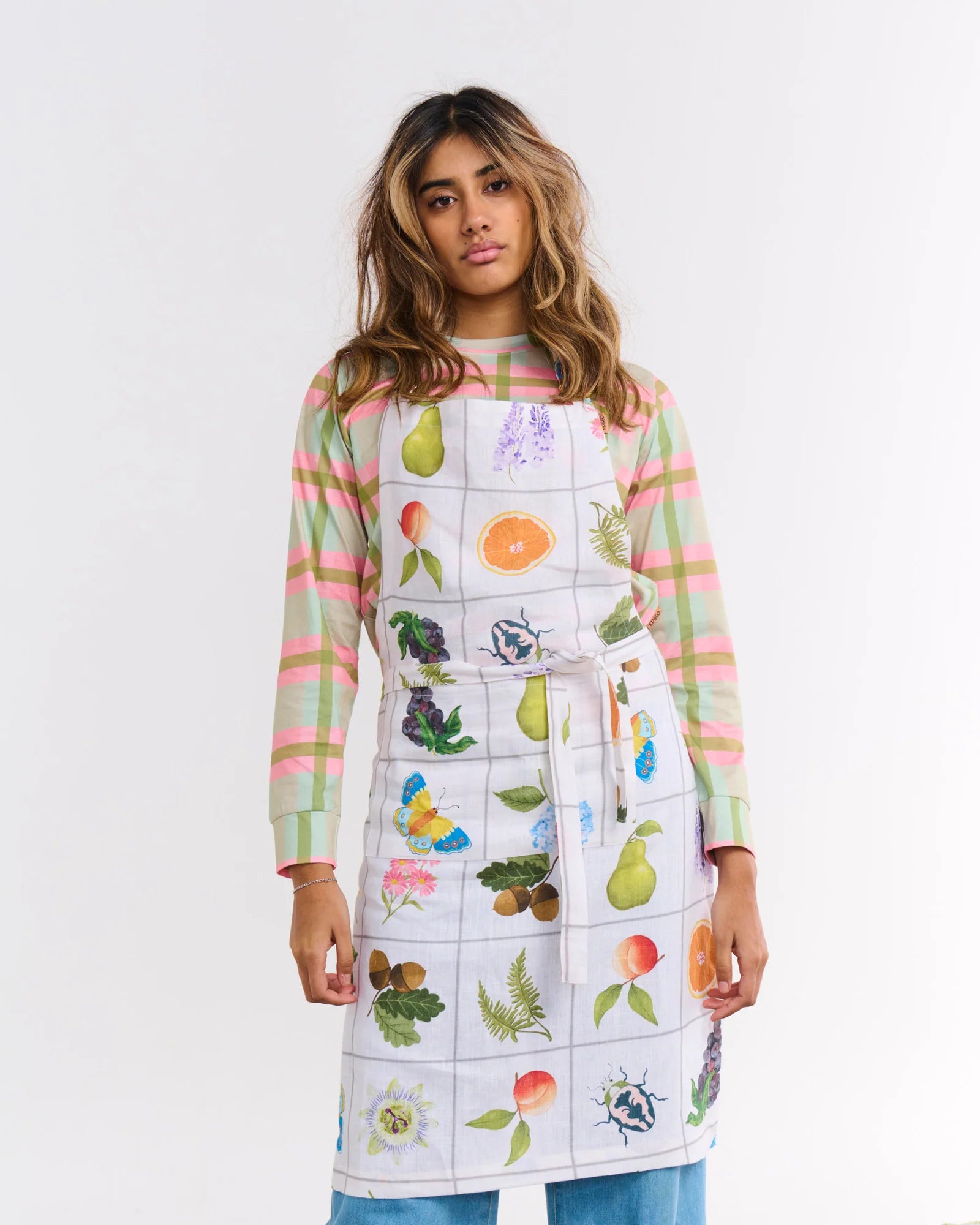 KIP & CO - LINEN APRON - PRAIRIE