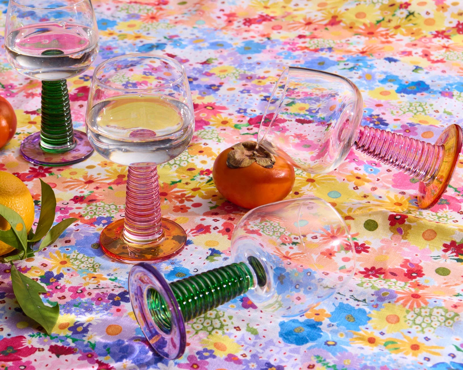 KIP & CO - STALK WINE GLASS 2P SET - SUNSET