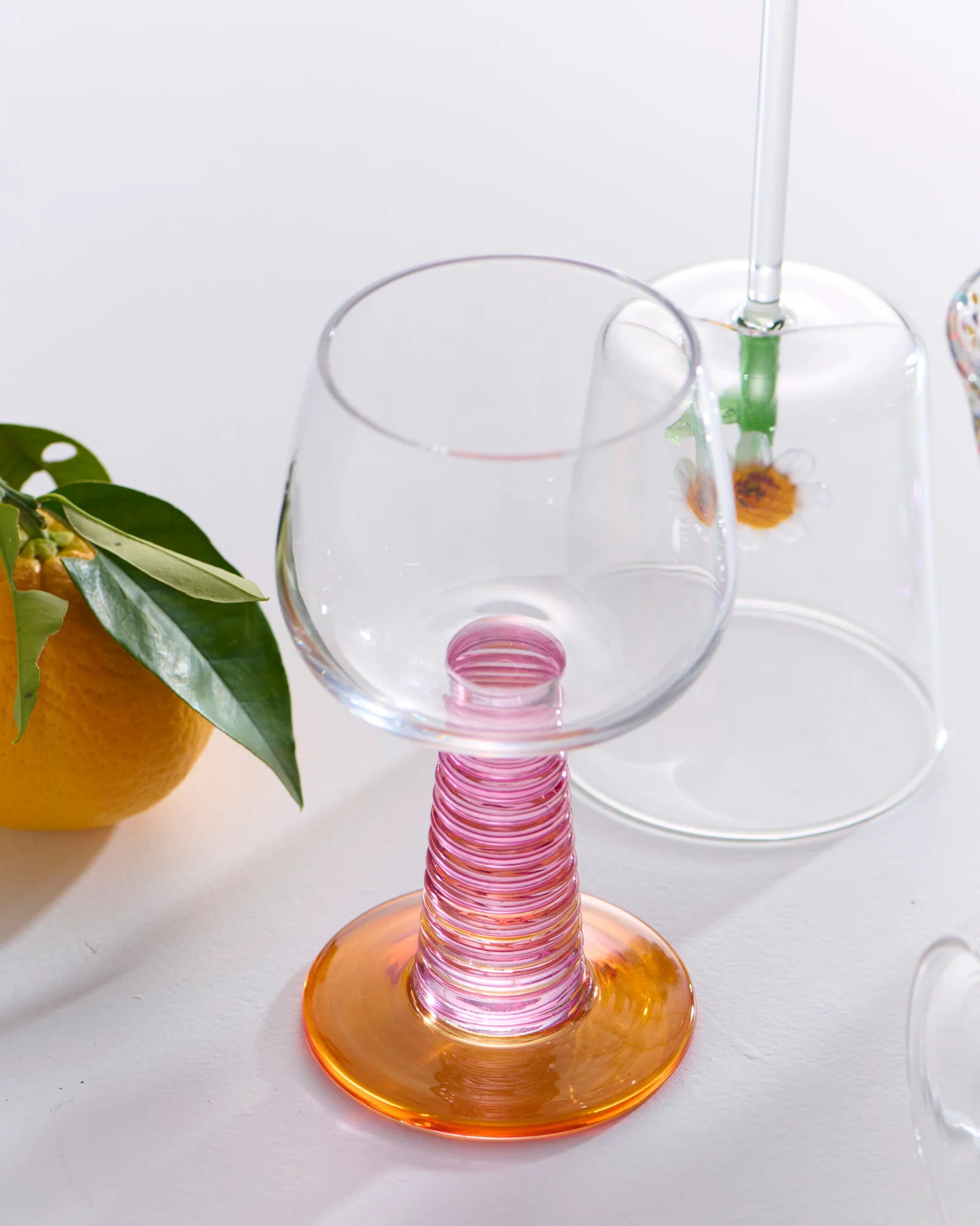 KIP & CO - STALK WINE GLASS 2P SET - SUNSET