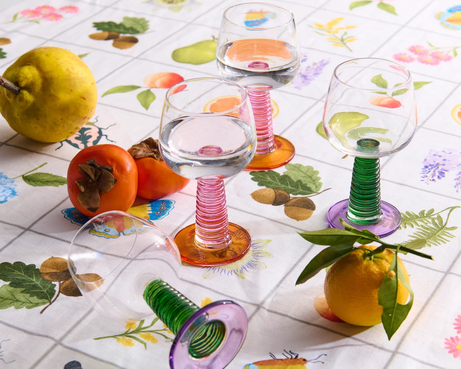 KIP & CO - STALK WINE GLASS 2P SET - SUNSET
