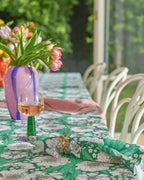 KIP & CO - LINEN 4P NAPKIN SET - TUMBLING FLOWERS GREEN