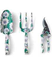 Load image into Gallery viewer, KIP &amp; CO - TUMBLING FLOWERS GREEN GARDEN TOOLS AND GLOVES SET

