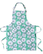 KIP & CO - LINEN APRON - TUMBLING FLOWERS GREEN