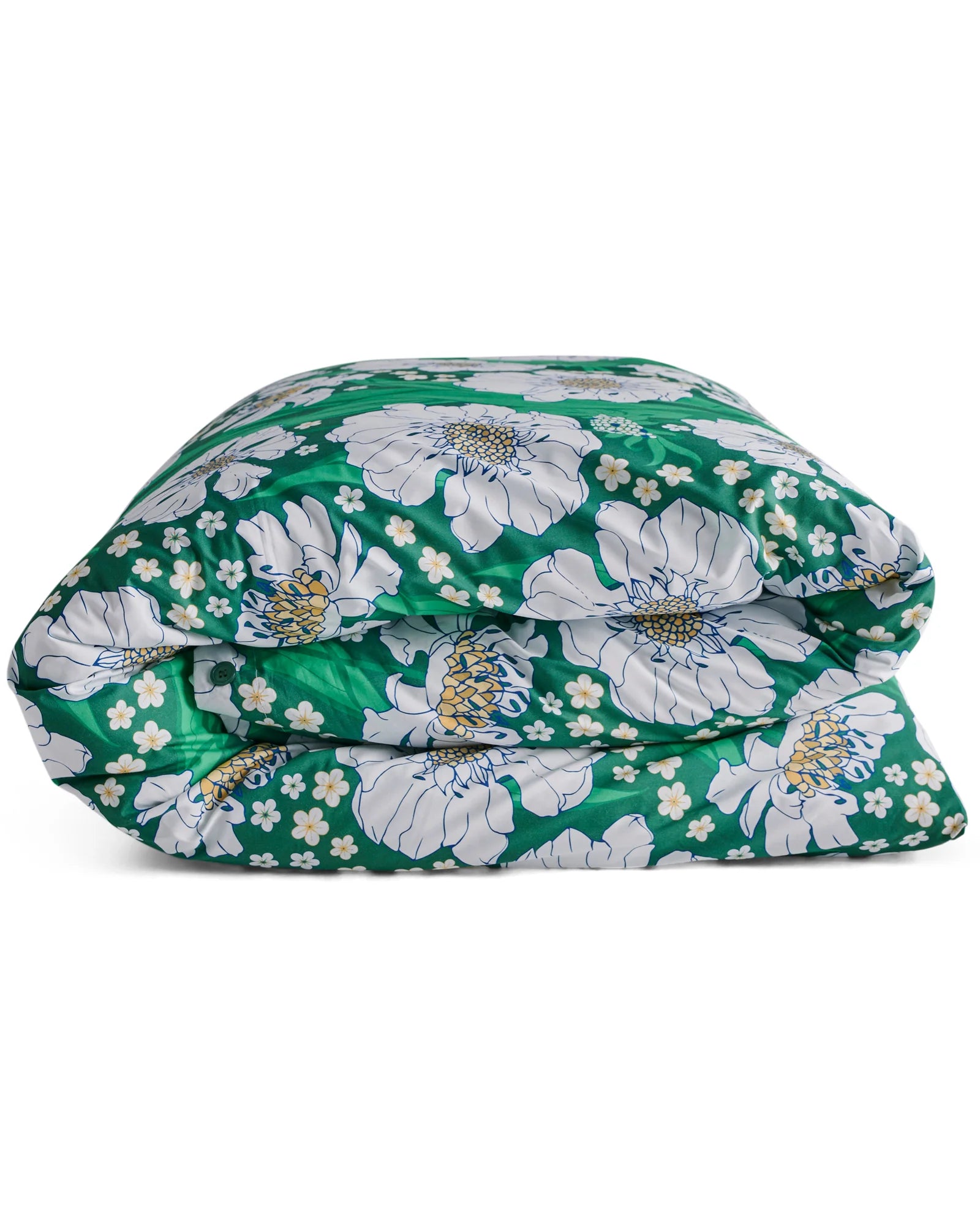 KIP & CO - ORGANIC COTTON QUILT COVER - TUMBLING FLOWERS GREEN