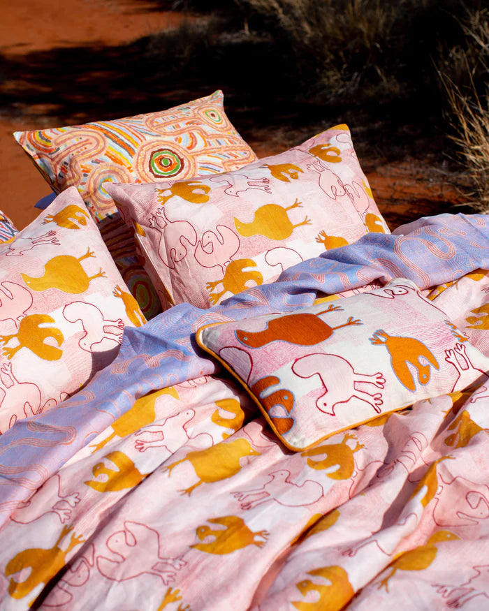 KIP & CO X ERNABELLA ARTS - TJULPU KULUNYPA LINEN QUILT COVER