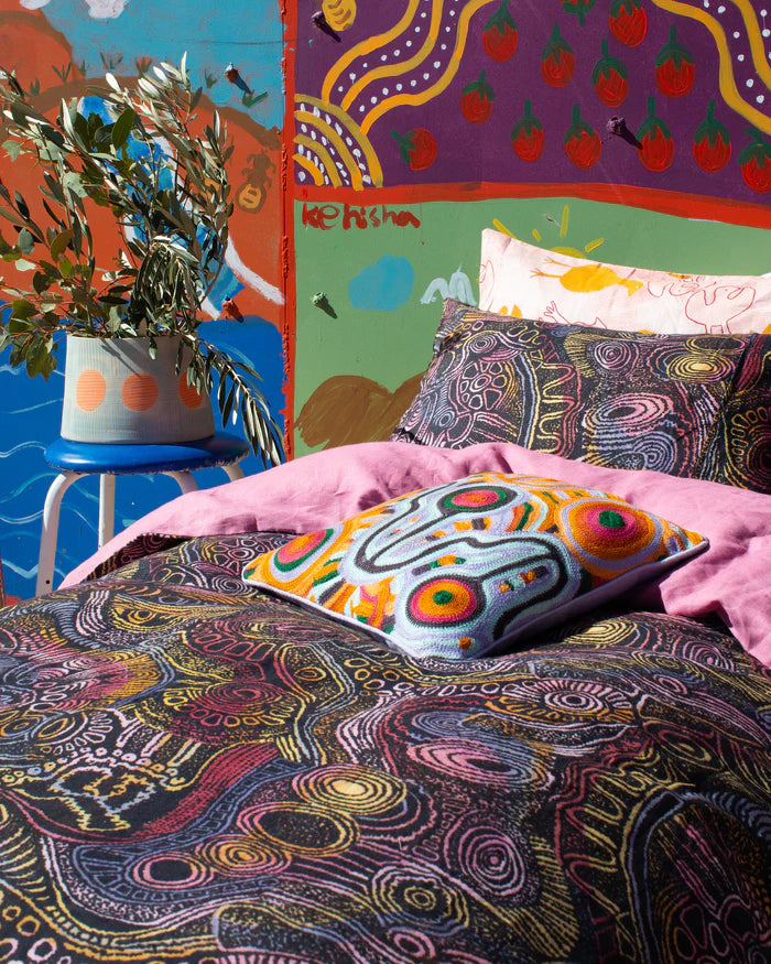KIP & CO X ERNABELLA ARTS - TJALA TJUKURPA LINEN QUILT COVER