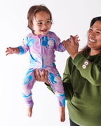 KIP & CO X ERNABELLA ARTS -TJULPU KULUNYPA ORGANIC LONG SLEEVE ZIP ROMPER