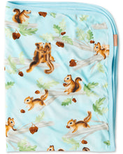 Load image into Gallery viewer, KIP &amp; CO - ORGANIC COTTON SNUGGLE BLANKET - SQUIRREL SCURRY
