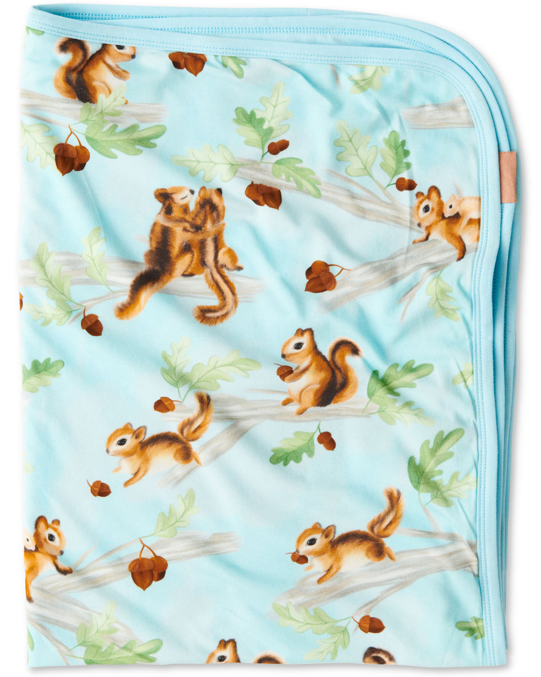 KIP & CO - ORGANIC COTTON SNUGGLE BLANKET - SQUIRREL SCURRY