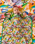 KIP & CO - ORGANIC COTTON SNUGGLE BLANKET - ALL CREATURES GREAT & SMALL
