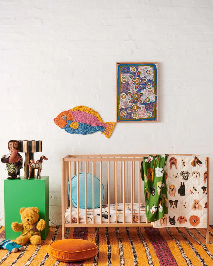 KIP & CO - ORGANIC COTTON SNUGGLE BLANKET - ALL CREATURES GREAT & SMALL