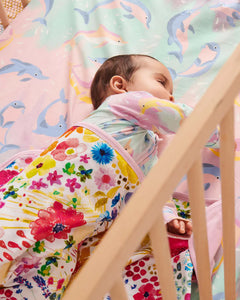 KIP & CO - ORGANIC COTTON SNUGGLE BLANKET - FIELD OF DREAMS IN COLOUR