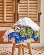 Load image into Gallery viewer, KIP &amp; CO - STRIPES OF PAROS PRINTED TERRY BATH SHEET / BEACH TOWEL
