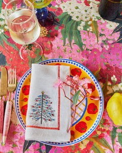 KIP & CO - 4P EMBROIDED LINEN NAPKIN SET - NOEL