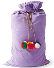 Load image into Gallery viewer, KIP &amp; CO - VELVET SANTA SACK - LILAC
