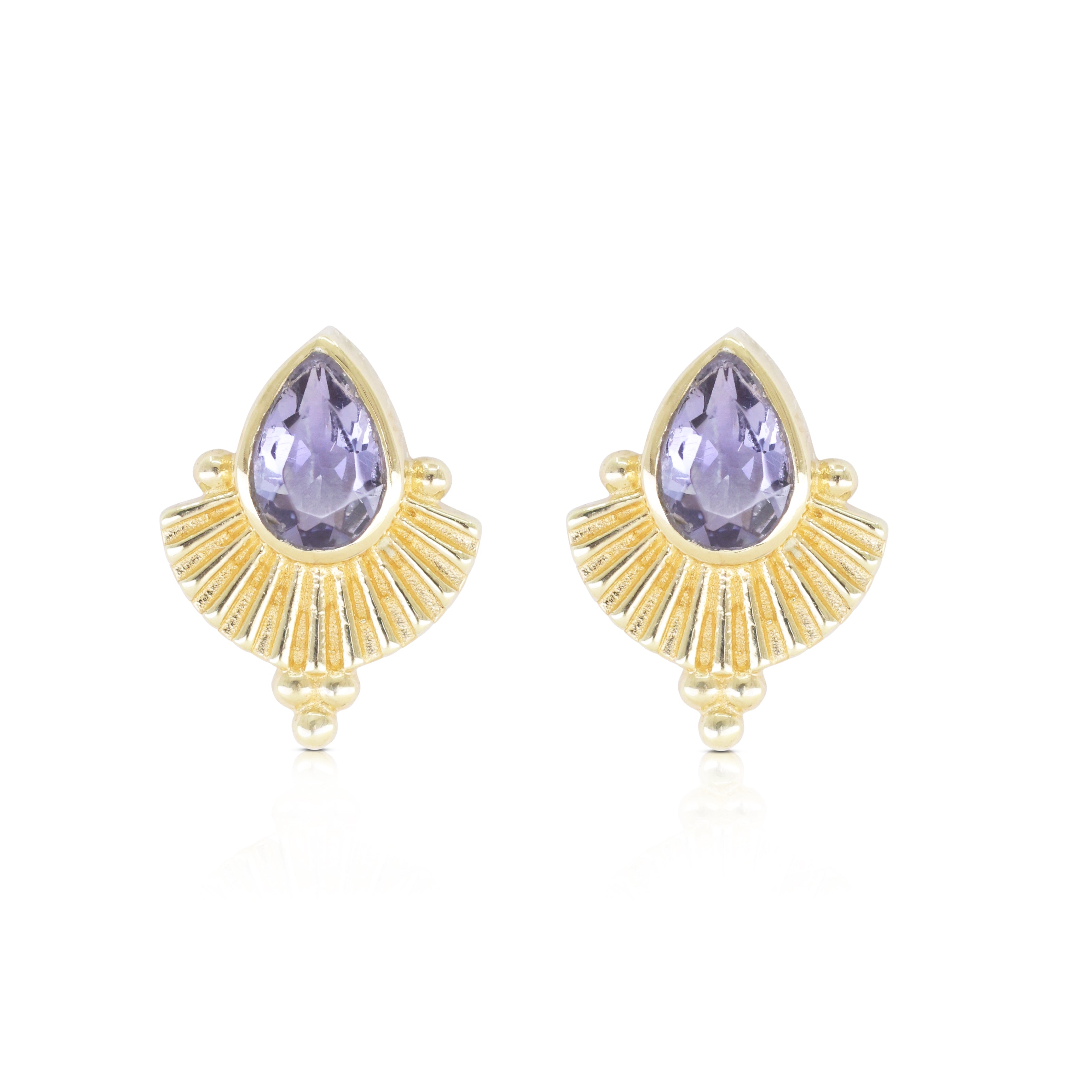 TONIMAY - VENUS IOLITE GOLD EARRINGS