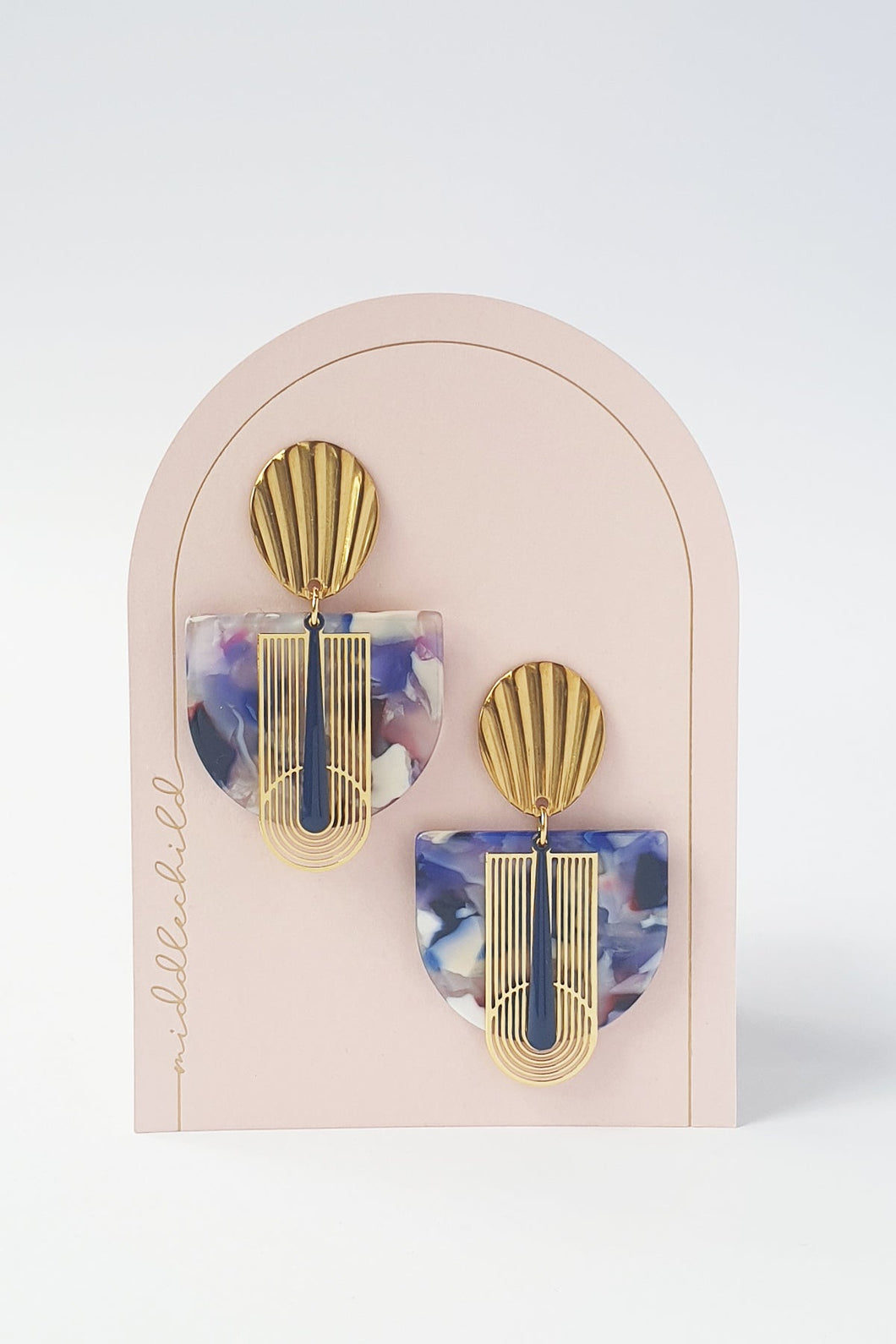 MIDDLE CHILD - BANDSTAND EARRINGS - SAPPHIRE