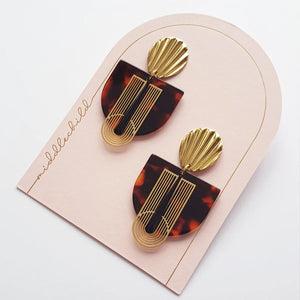 MIDDLE CHILD - BANDSTAND EARRINGS - TORTOISE