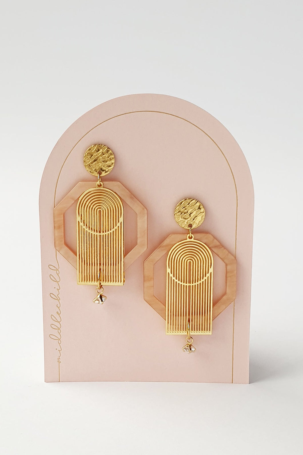 MIDDLE CHILD - BANQUET EARRINGS - PEACH