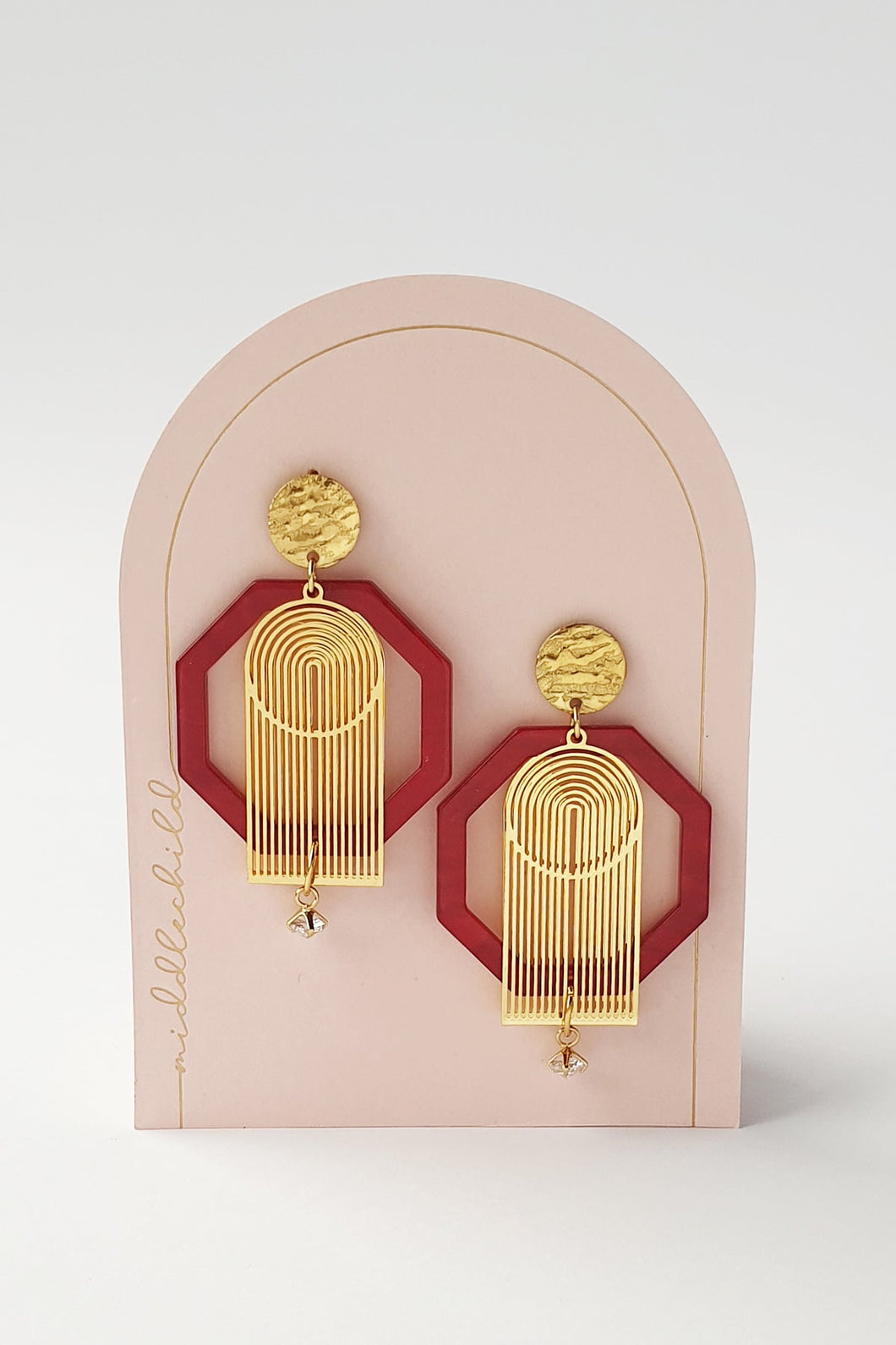 MIDDLE CHILD - BANQUET EARRINGS - RED