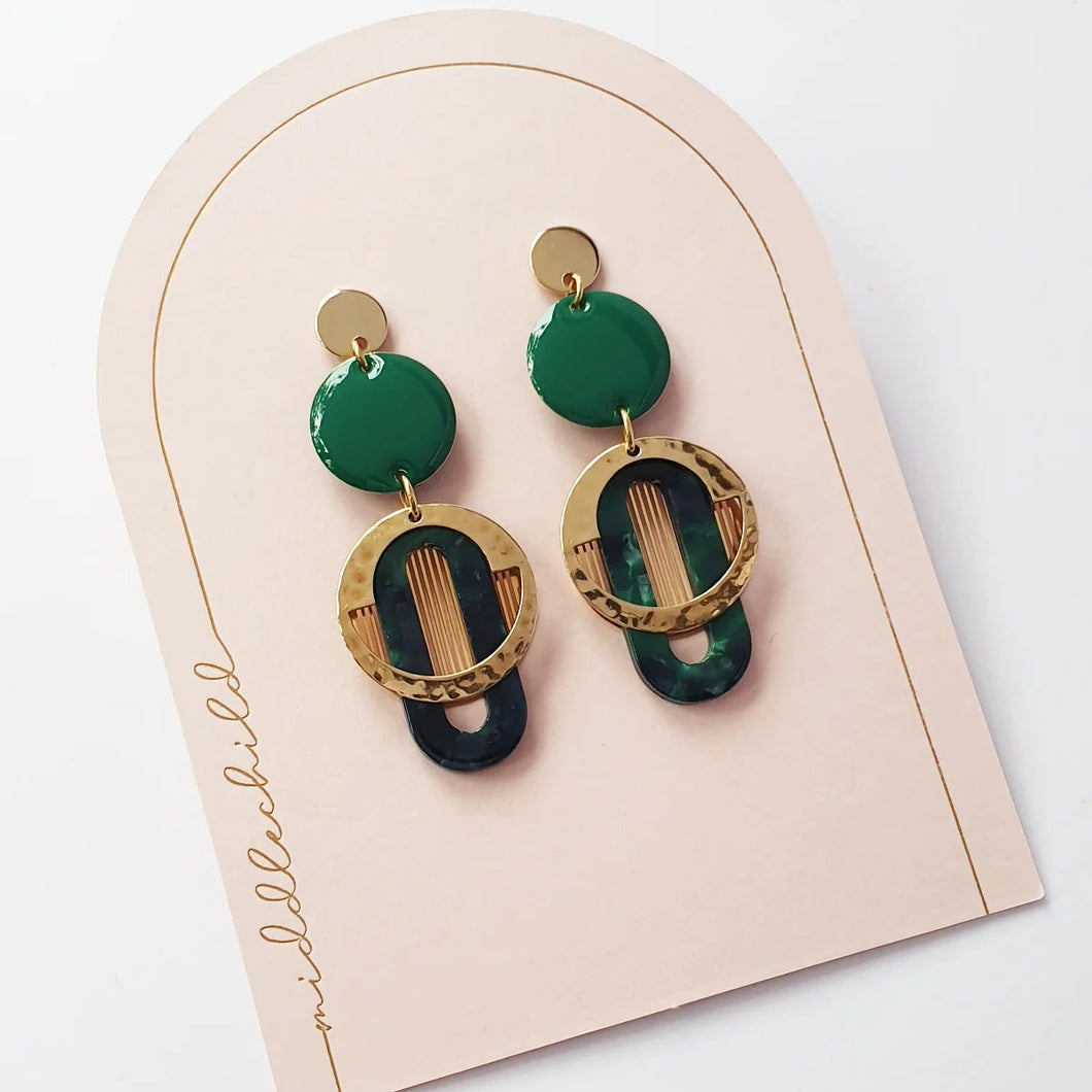 MIDDLE CHILD - MEDLEY EARRINGS - GREEN