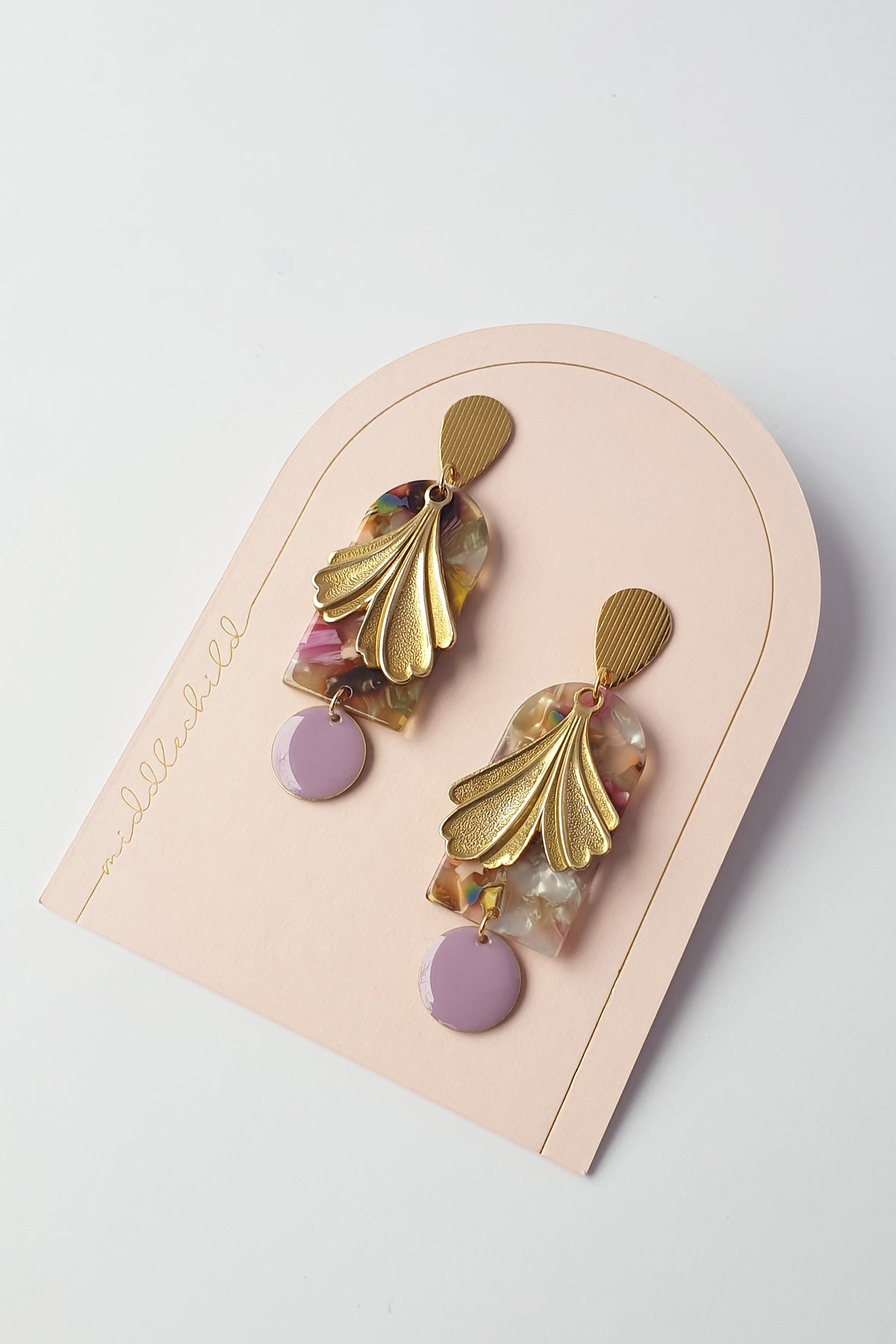 MIDDLE CHILD - PEONY EARRINGS - LILAC