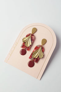 MIDDLE CHILD - PEONY EARRINGS - RED