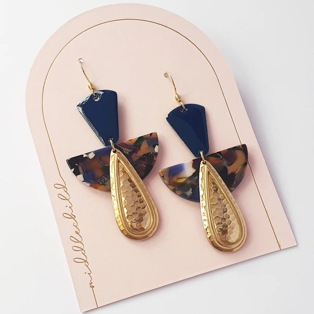 MIDDLE CHILD - SHOWGIRL EARRINGS - NAVY