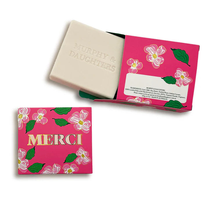MURPHY & DAUGHTERS - MESSAGE ON A SOAP - MERCI (ROSE)