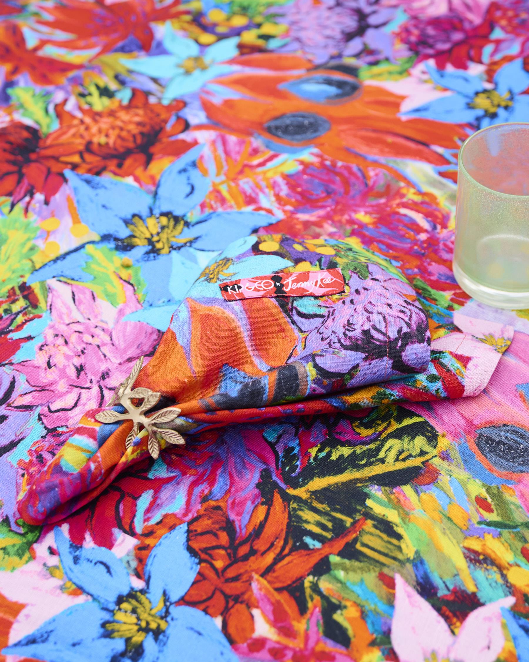 KIP & CO X JENNY KEE - LINEN 4P NAPKIN SET - GROWING THE PEACE