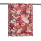 D)LUX - PARKER LEAF WOOL/MODAL SCARF - SPICE