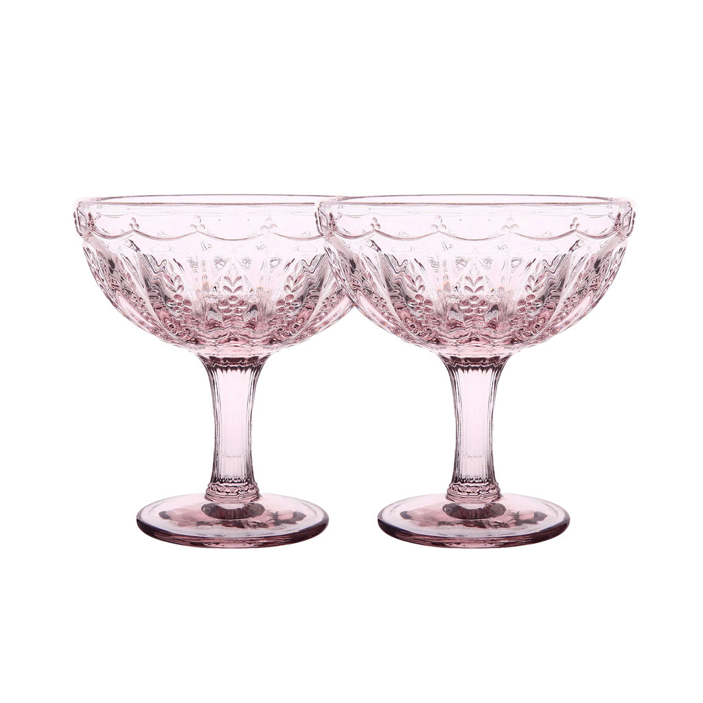 WANDERING FOLK - PRIMROSE MARGARITA GLASS (SET OF 2)