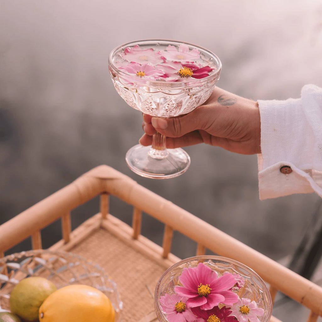 WANDERING FOLK - PRIMROSE MARGARITA GLASS (SET OF 2)