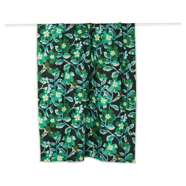 BONNIE & NEIL - COSMOS GREEN / CORNFLOWER GREEN QUILTED THROW