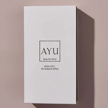 Load image into Gallery viewer, AYU - BODY OIL 100ML - ROSE, OTTO, FIG &amp; BLACK PEPPER
