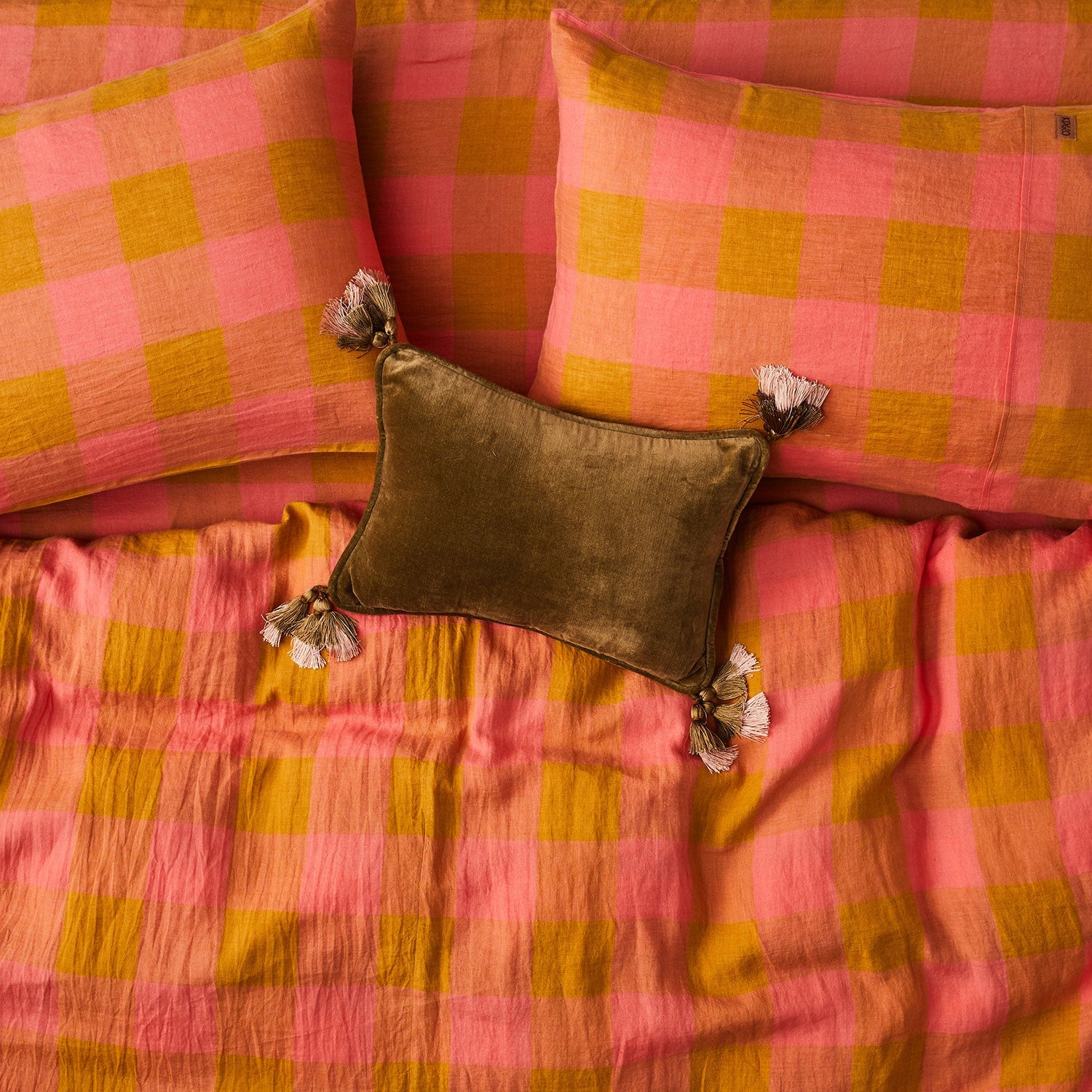 KIP & CO - LINEN FITTED SHEET - TOASTED MARSHMALLOW