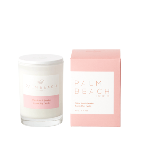 PALM BEACH COLLECTION WHITE ROSE & JASMINE MINI CANDLE