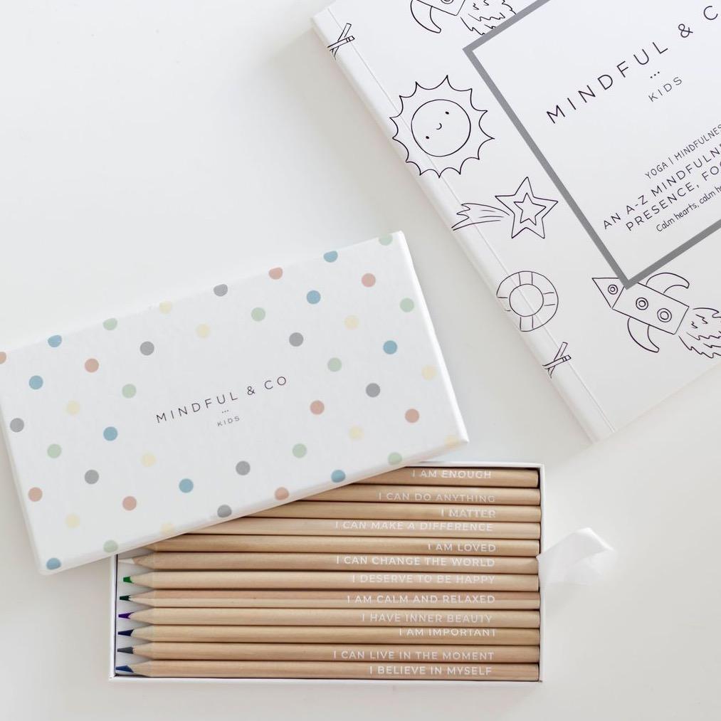 MINDFUL & CO KIDS - AFFIRMATION COLOURING PENCILS