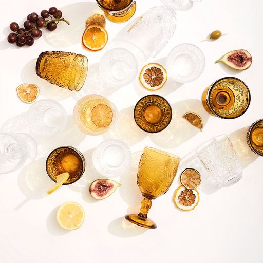 WANDERING FOLK - AMBER TUMBLER GLASS (SET OF 4)
