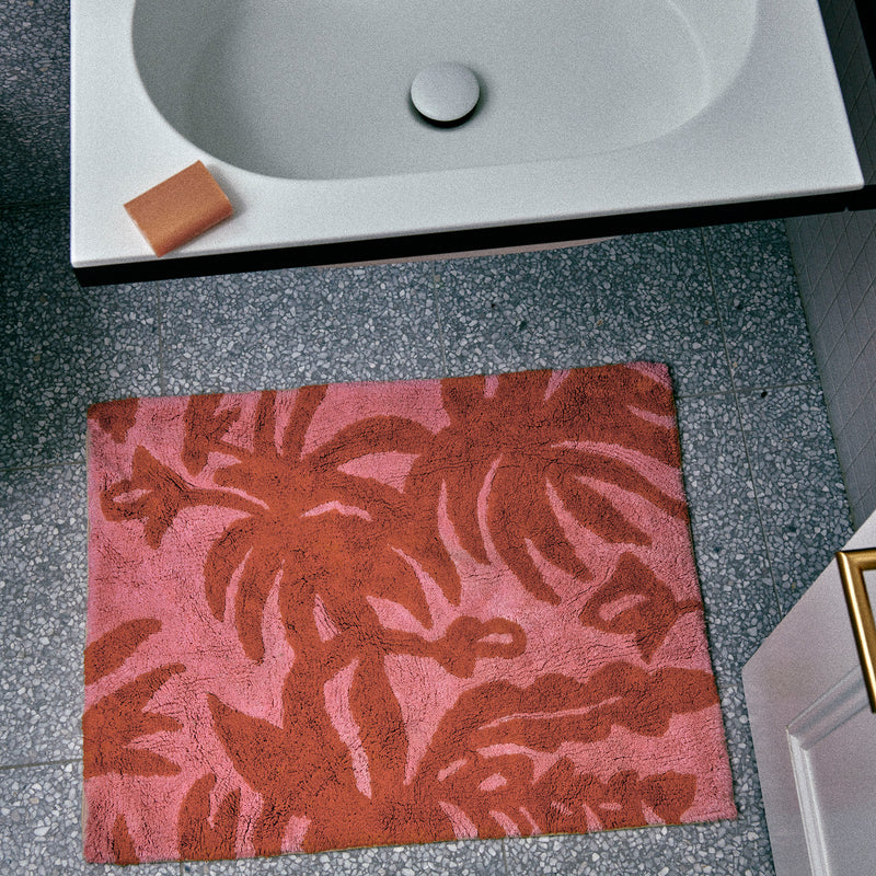 BONNIE & NEIL - BATH MAT - LEAFY RUST