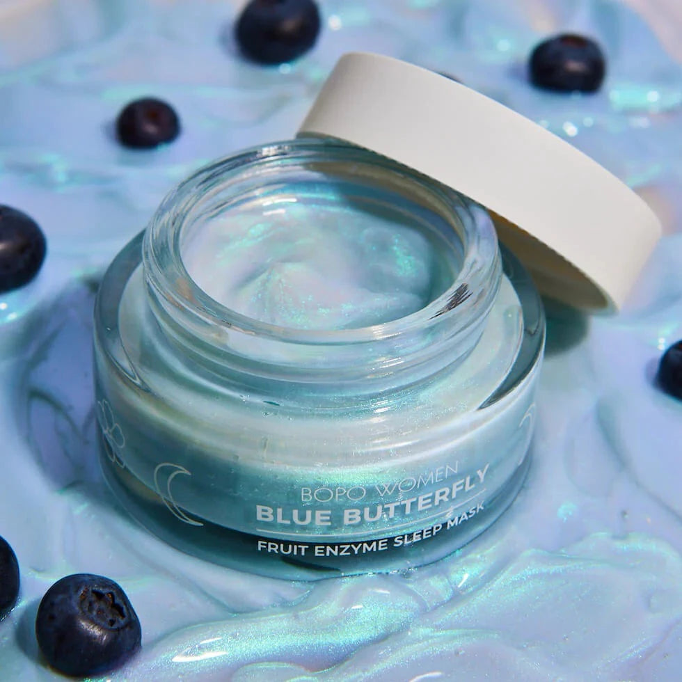 BOPO WOMEN -  BLUE BUTTERFLY ENZYME SLEEP MASK - 50G