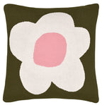 RACHEL CASTLE - KNIT CUSHION - SNOW PEA