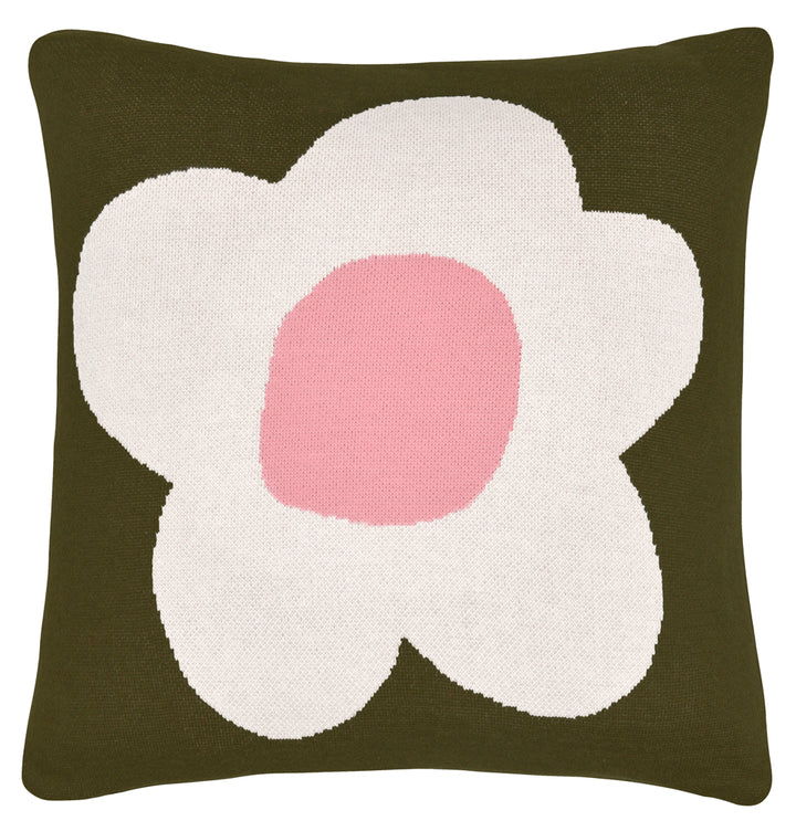 RACHEL CASTLE - KNIT CUSHION - SNOW PEA