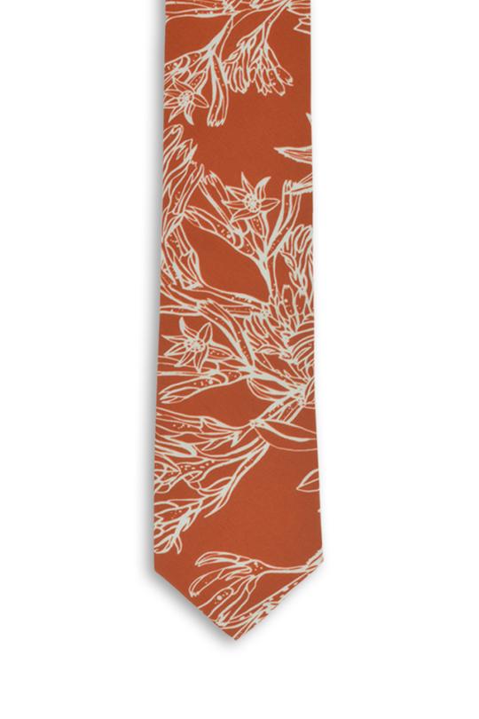 PEGGY & FINN - KANGAROO PAW BURNT ORANGE TIE