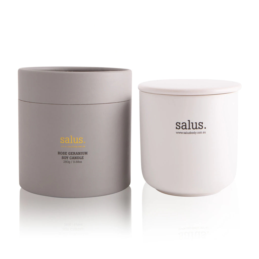 SALUS - ROSE GERANIUM SOY CANDLE