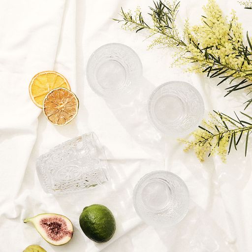 WANDERING FOLK - CLEAR TUMBLER GLASS (SET OF 4)