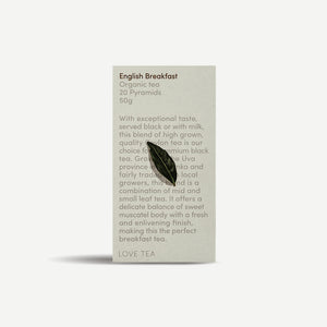 LOVE TEA - PYRAMID TEA BAGS - ENGLISH BREAKFAST
