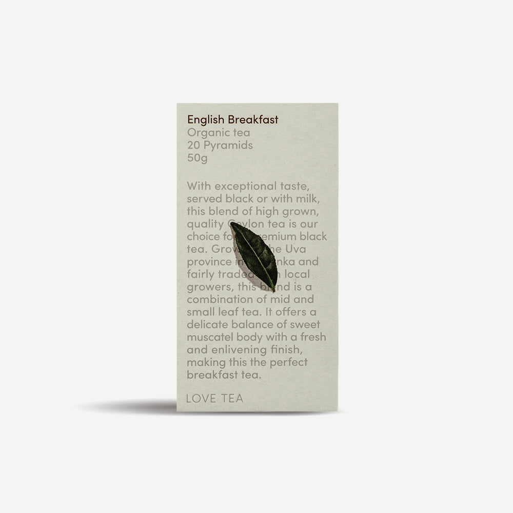 LOVE TEA - PYRAMID TEA BAGS - ENGLISH BREAKFAST